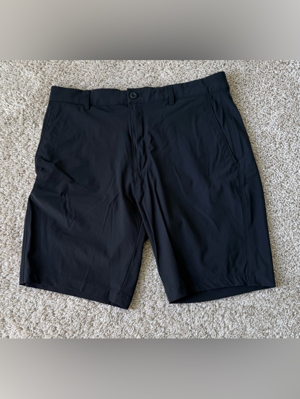 Greg Norman Collection Black Flat-Front Short
